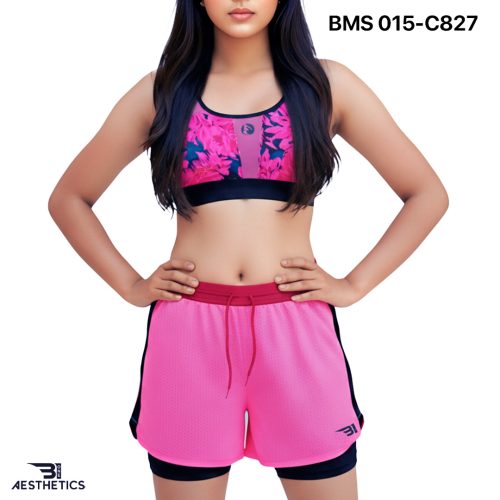 Running Short With Inner Tight - Hot Pink