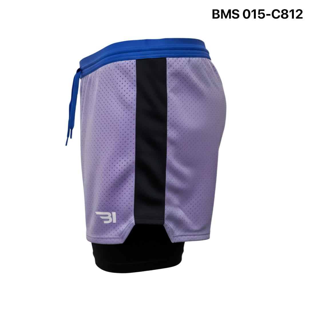 Running Short With Inner Tight - Lilac - Image 2