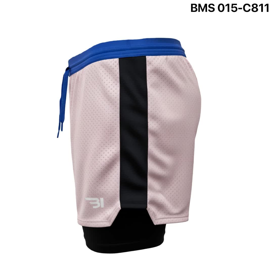 Running Short With Inner Tight - Baby Pink - Image 2