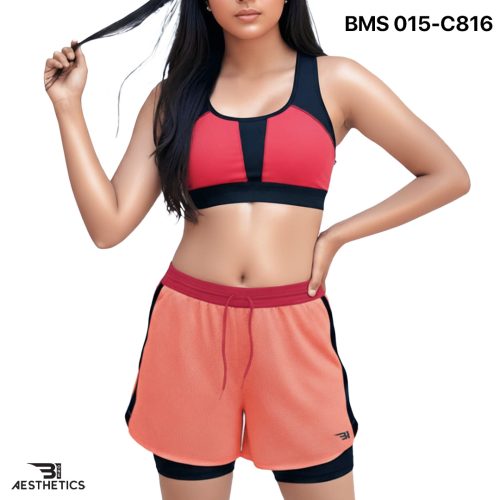 Running Short With Inner Tight - Orange Peach