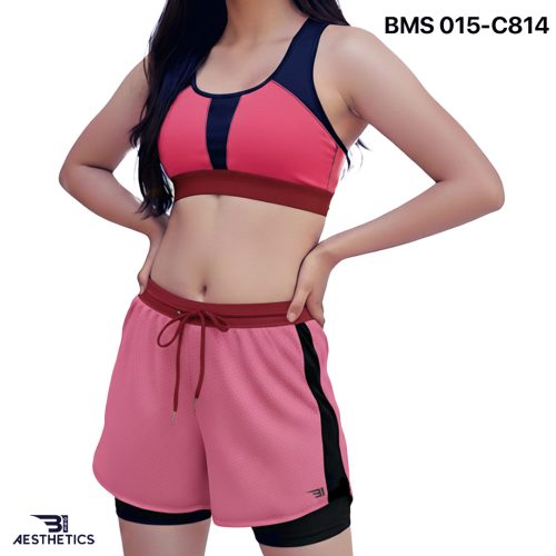 Running Short With Inner Tight - Salmon Pink