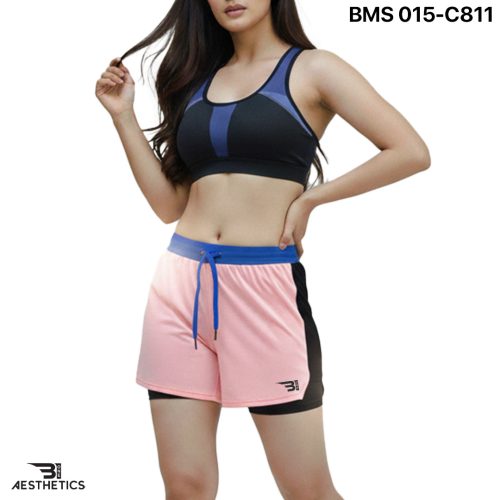 Running Short With Inner Tight - Baby Pink