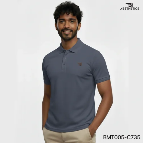 polo t-shirt - pressed blueberry