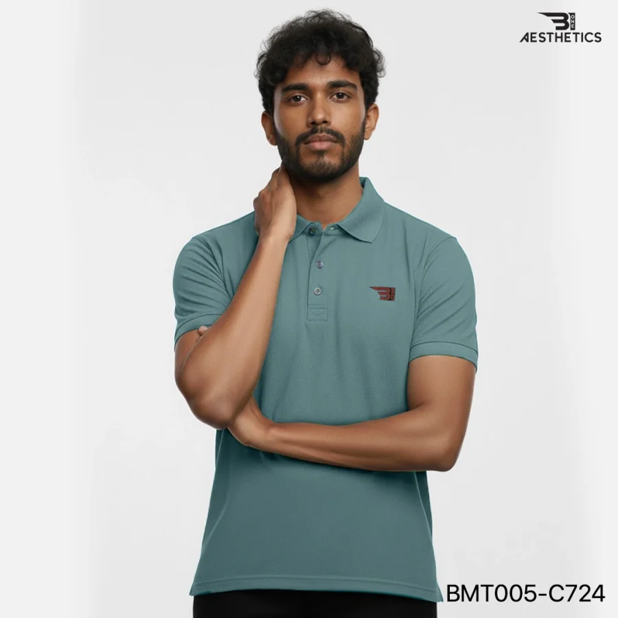 polo t-shirt - dark slate grey