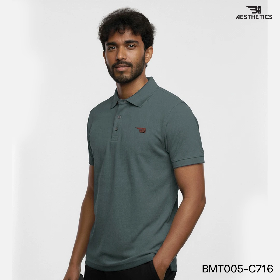 polo t-shirt - dark grey