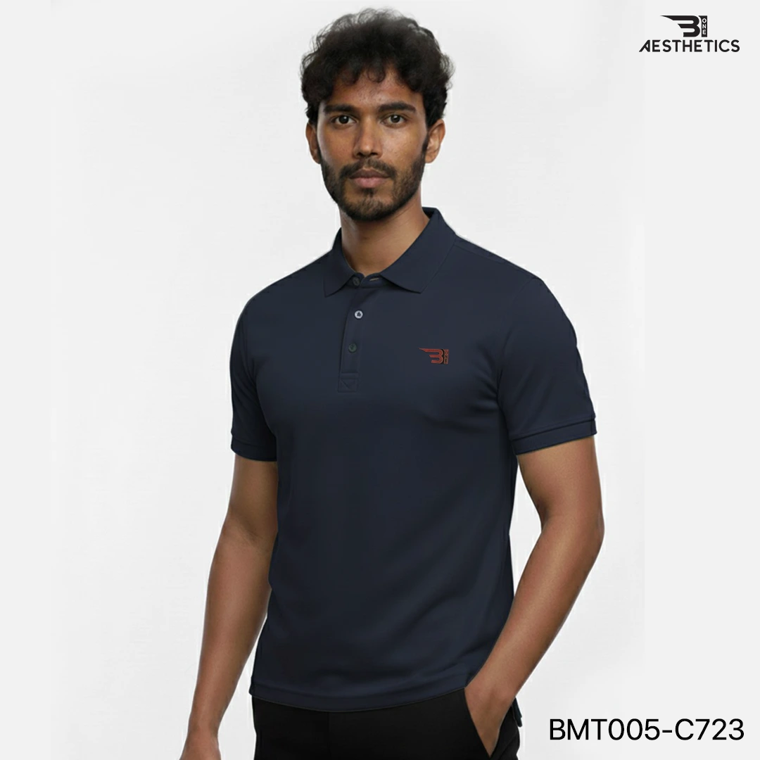 polo t-shirt - navy blue
