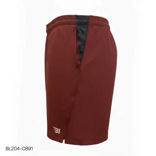 side contrast short - maroon