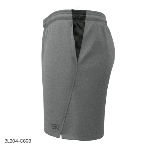 side contrast short - grey heathered