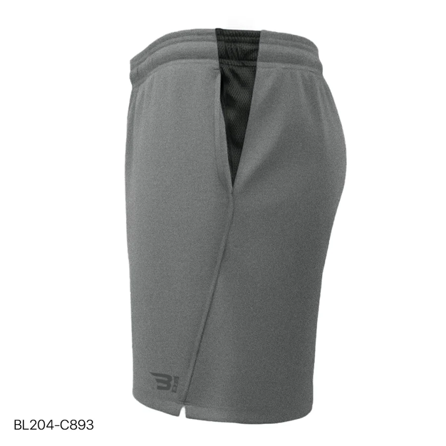 side contrast short - grey heathered