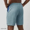 side contrast short - blue heathered