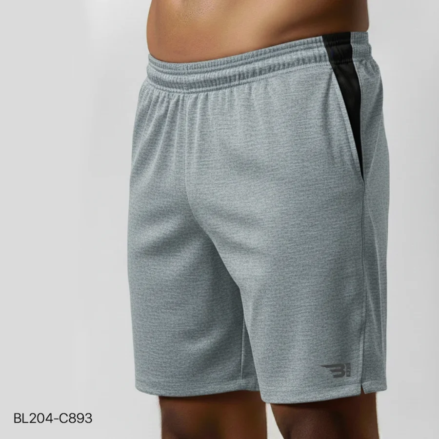 side contrast short - grey heathered