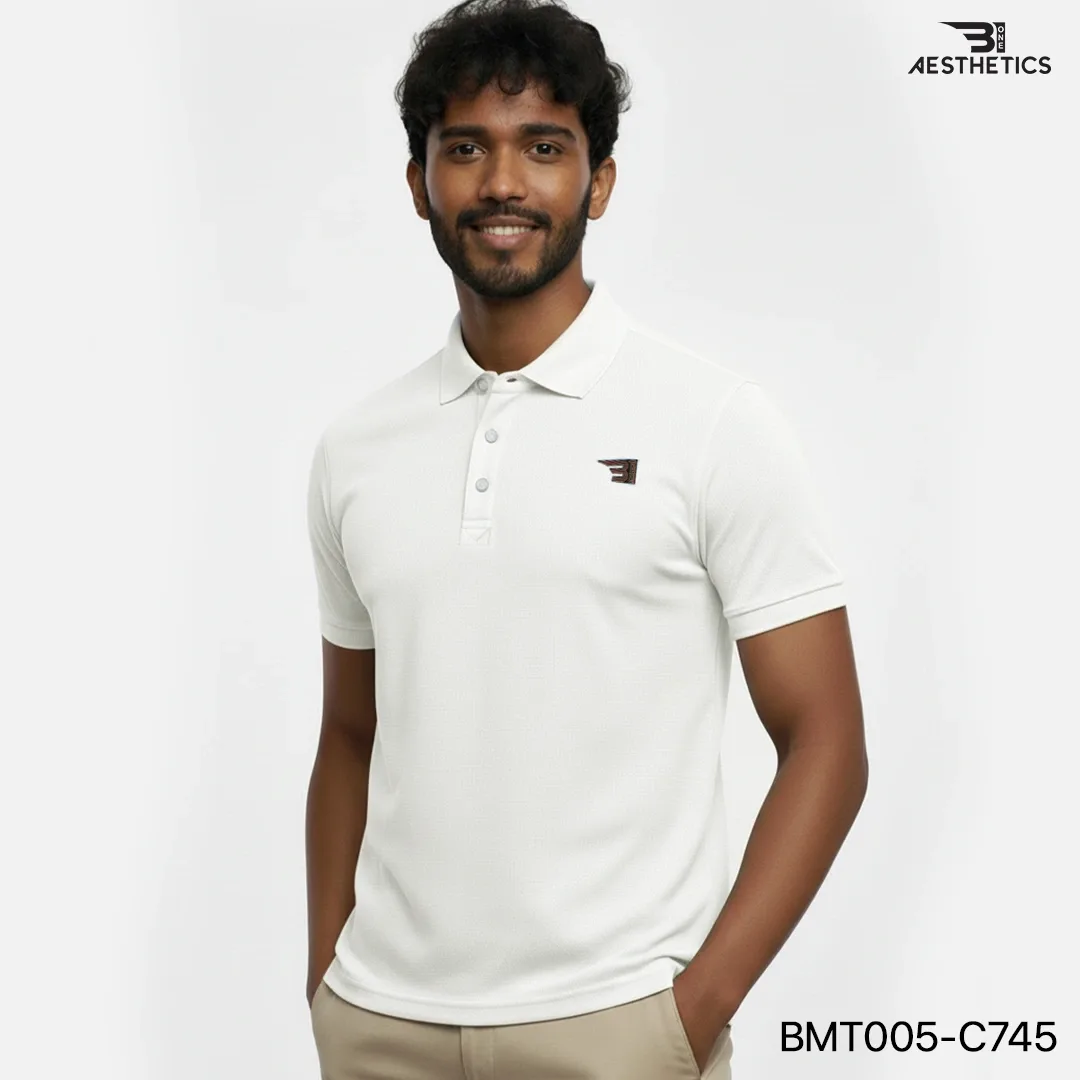 polo t-shirt - pearl white