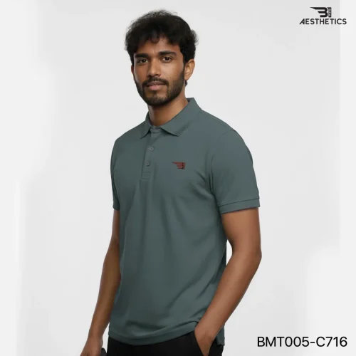 polo t-shirt - dark grey