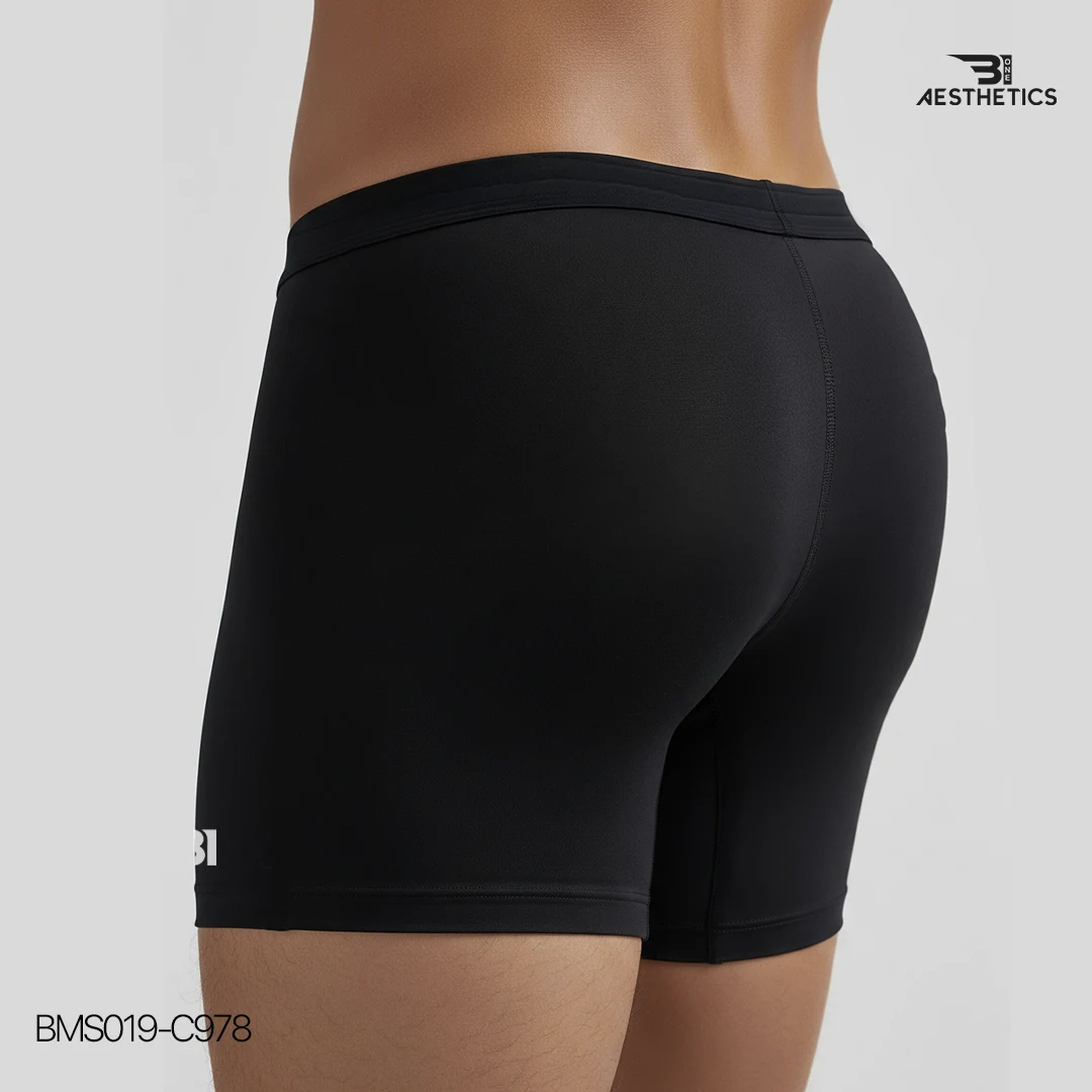 Men's Black Tight Shorts - Image 3