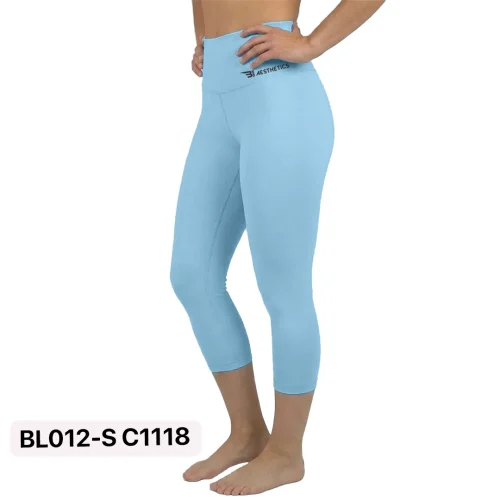 Sky Blue Knee Leggings - B1 Aesthetics Sri Lanka