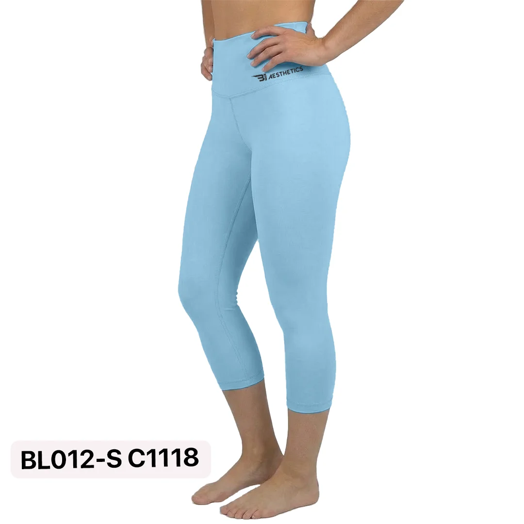 Sky Blue Knee Leggings - B1 Aesthetics Sri Lanka