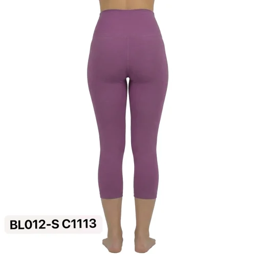 B1 Lavender Knee Length Leggings Squat Proof Fabric