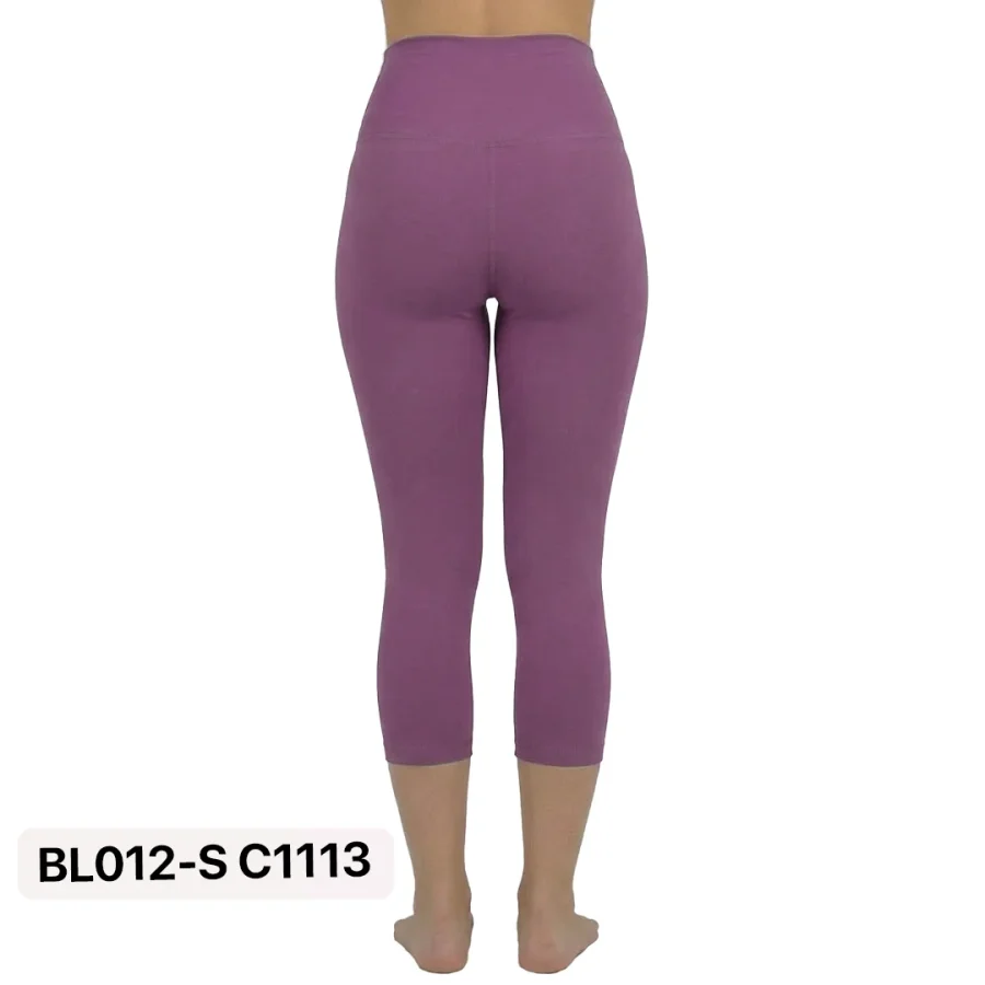 B1 Lavender Knee Length Leggings Squat Proof Fabric