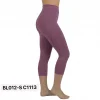 Lavender Knee Length Leggings High Waist Sport Tights