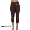 Mauve Knee Length Leggings High Waist Sport Tights