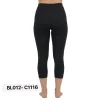 B1 Black Knee Length Leggings Squat Proof Fabric