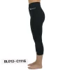 Black Knee Length Leggings High Waist Sport Tights