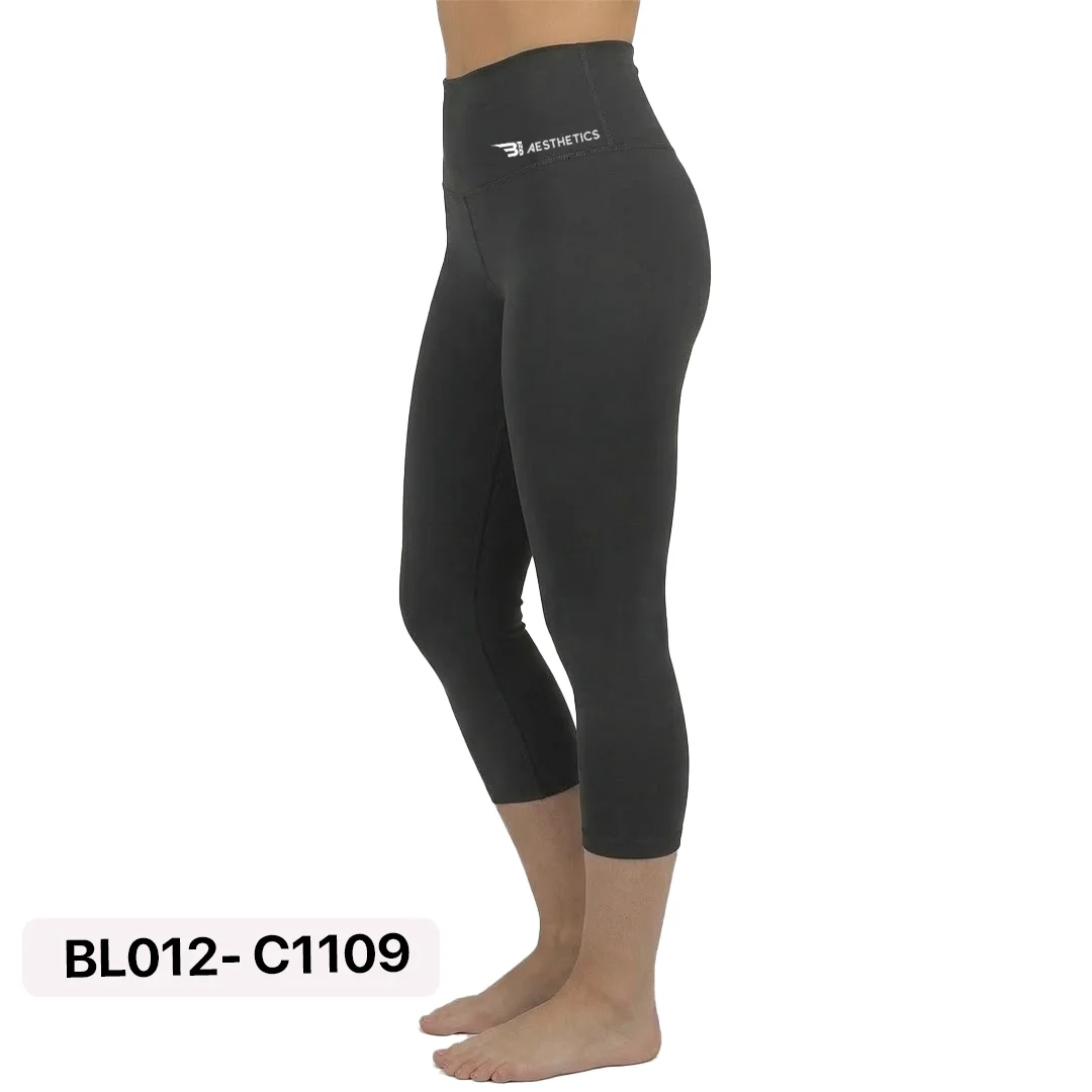 Dark Charcoal Knee Leggings B1 Aesthetics Sri Lanka