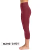 Raspberry Knee Length Leggings High Waist Sport Tights