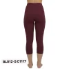 B1 Knee Length Leggings Maroon Ladies Fitness Wear