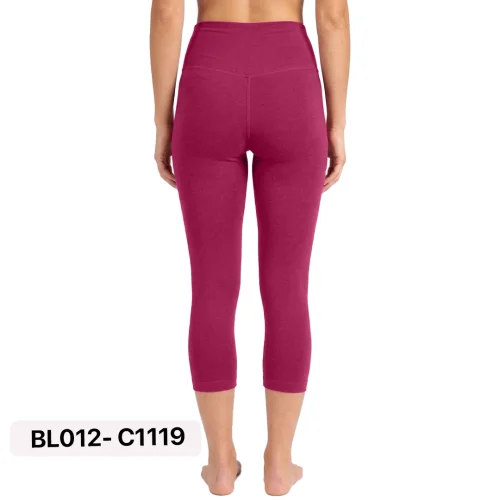 B1 Dark Magenta Knee Leggings Squat Proof Fabric