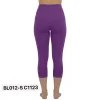B1 Purple Knee Length Leggings for Gym and Yoga
