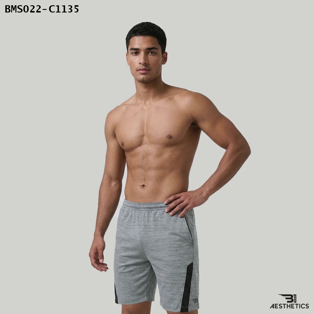 Front Contrast Shorts Heather Grey Gym Wear Sri Lanka