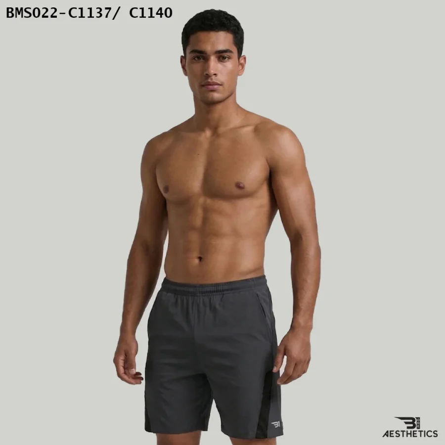 Front Contrast Shorts Gray Dark Gym Wear Sri Lanka