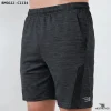 Front Contrast Shorts Black Heather Regular Fit Gym Shorts