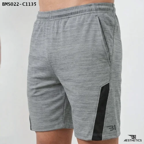 B1 Front Contrast Shorts Heather Reflective Accents