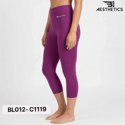 Dark Magenta Knee Leggings B1 Aesthetics Sri Lanka