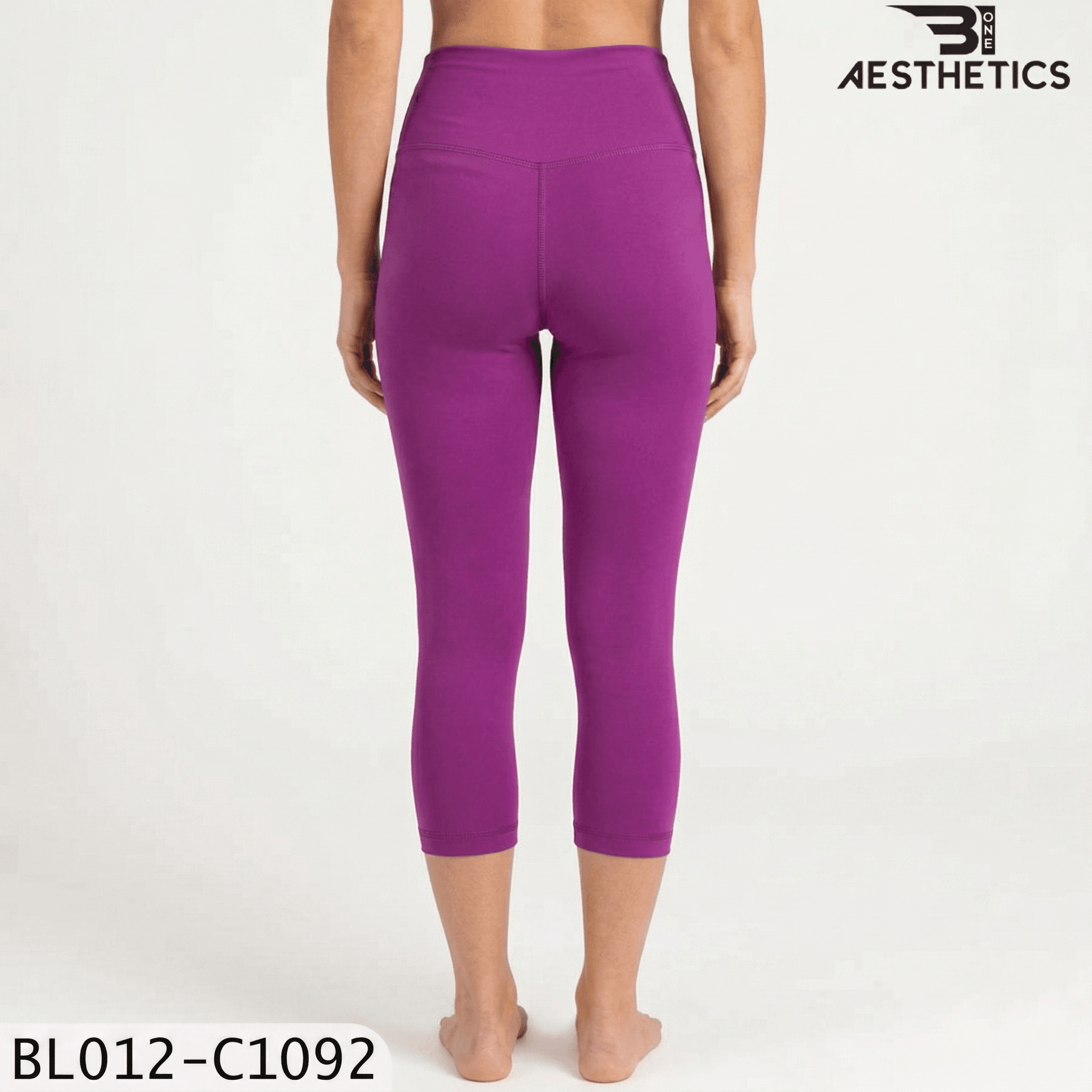 Dark Magenta Knee Leggings - B1 Aesthetics - Image 2