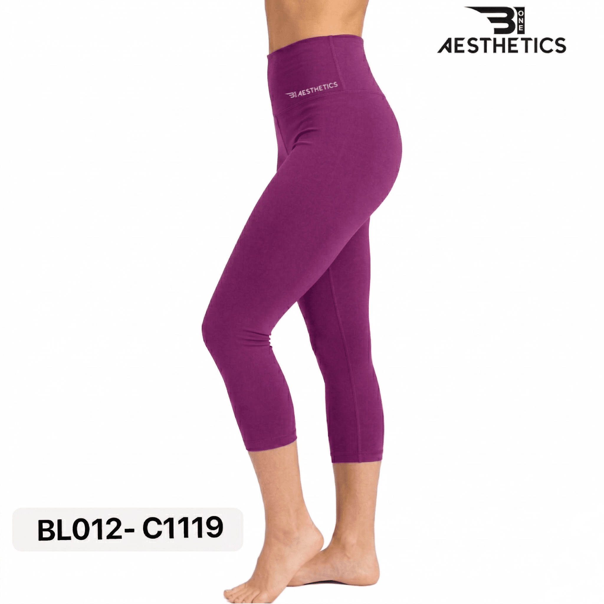 Dark Magenta Knee Leggings B1 Aesthetics Sri Lanka