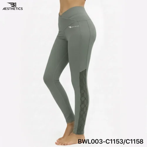 Crossover Leggings - Artichoke Green