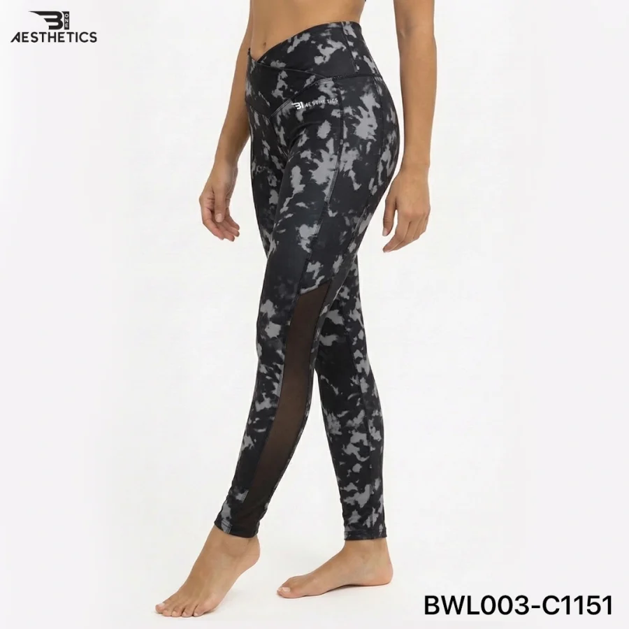 women's mesh v shape leggings