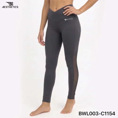 women's mesh v shape leggings
