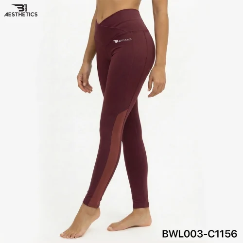 women's mesh v shape leggings