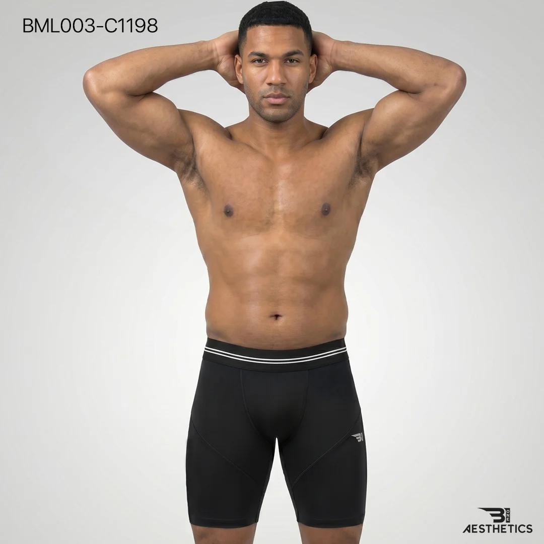 B1 Men Compression Shorts Front View