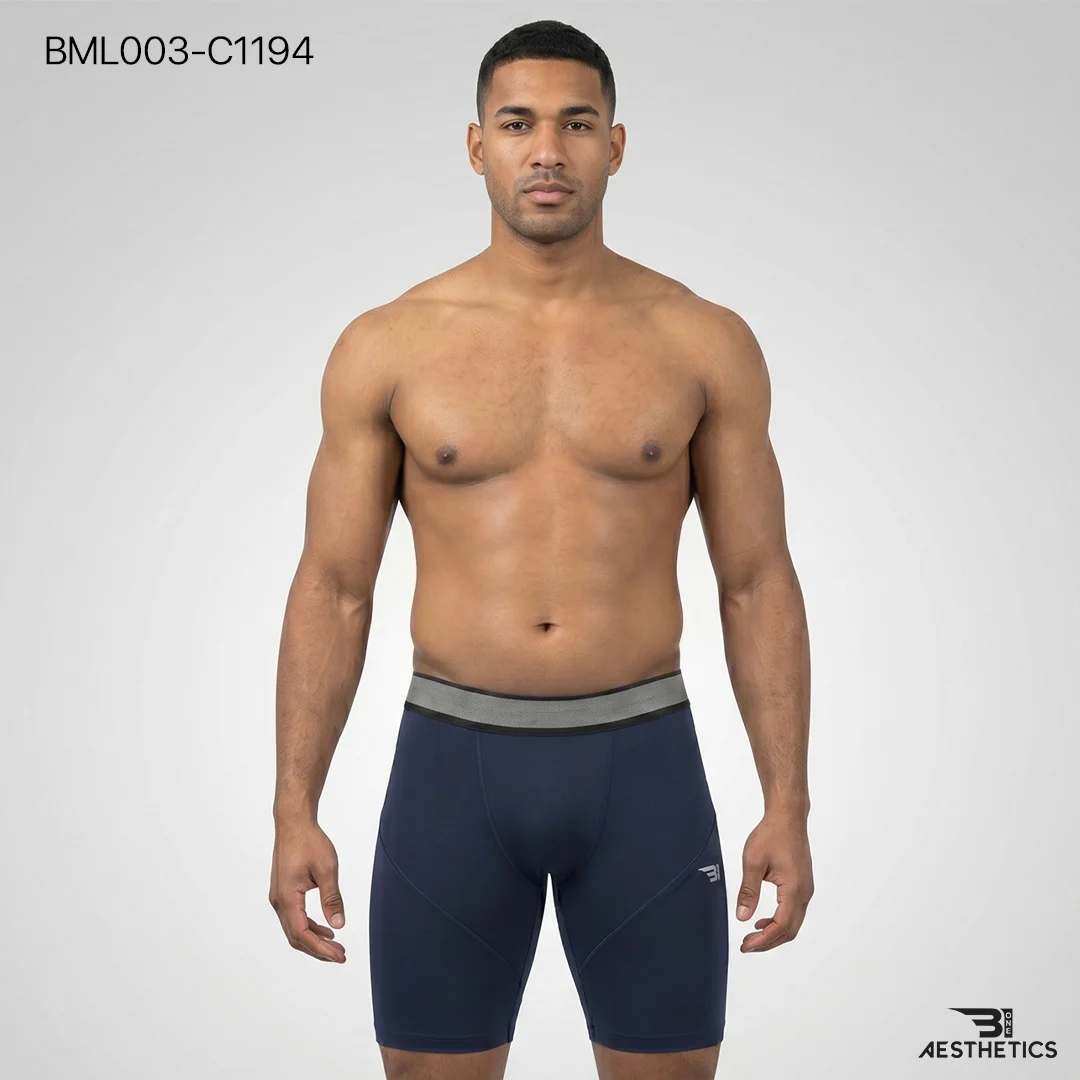 B1 Men Compression Shorts Front View