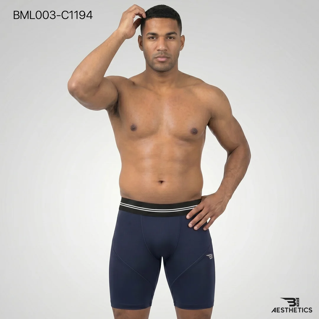 B1 Men Compression Shorts Front View