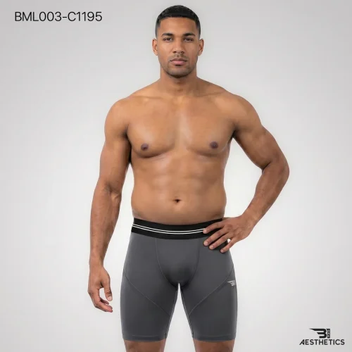B1 Men Compression Shorts Front View