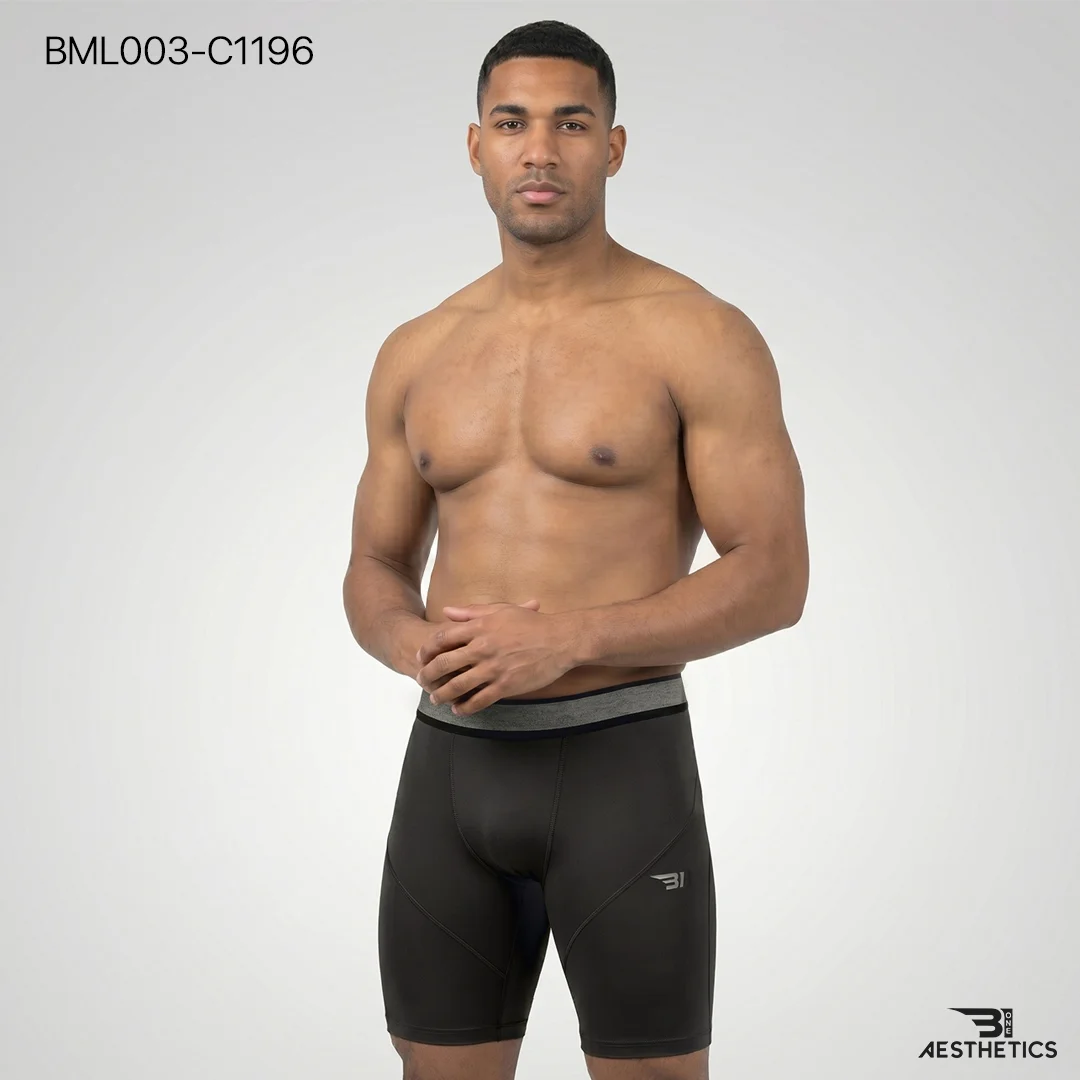 B1 Men Compression Shorts Front View