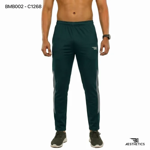 Premium men's track bottoms with secure inside drawstring and side pockets