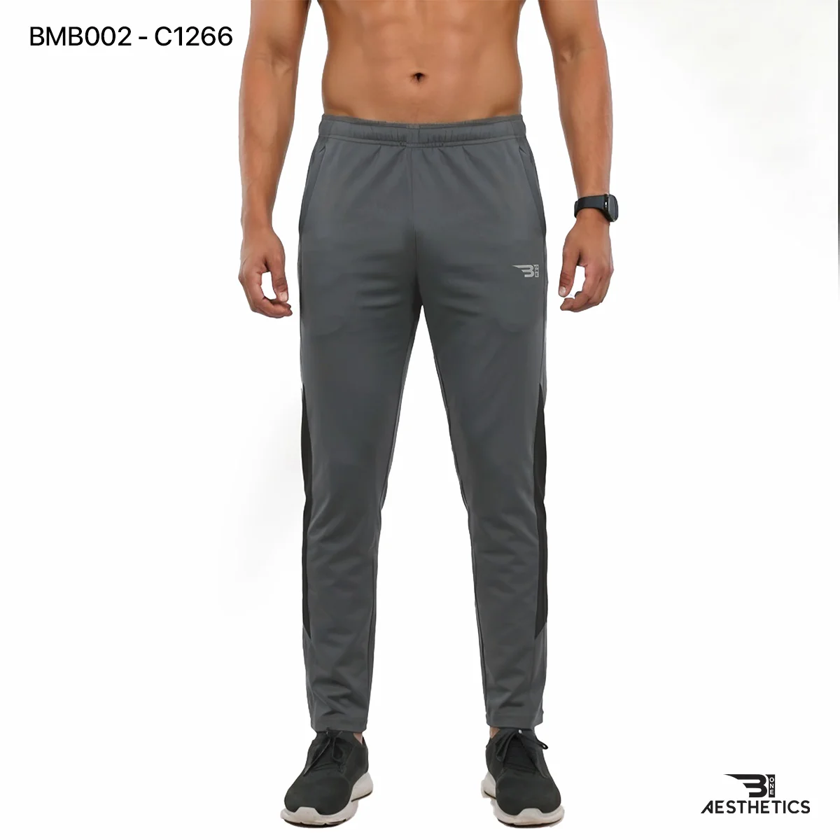 Premium men's track bottoms with secure inside drawstring and side pockets