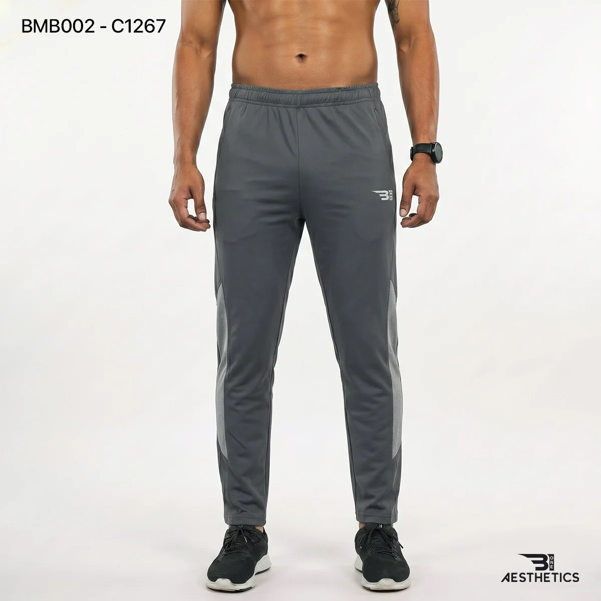 Premium men's track bottoms with secure inside drawstring and side pockets